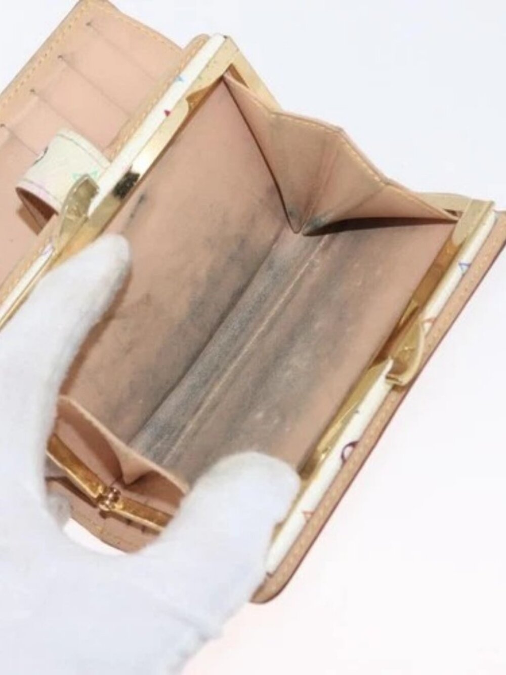 LOUIS VUITTON Multicolor Porte MonnaieViennois Wallet White M92987 Auth 165243 - Picture 9 of 16